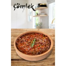 Taş Fırın Uyumlu-Yuvarlak Güveç Kabı ''31X5'' Çömlek Tava