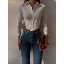 Piwow Kadın Korse Crop Gömlek