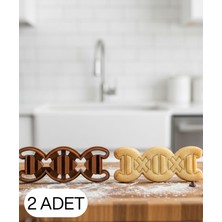 Ulu Pazarlama 2li Dna Sarmalı Figürlü Kurabiye Kalıbı  Hamur Kesici Şeker ve Oyun Hamuru Için Tek Parça Kalıp