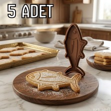 Ulu Pazarlama 5li Balık Figürlü Hamur Şekillendirici Kurabiye Kalıbı Oyun Hamuru Kalıbı 11 5 cm