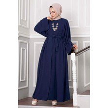 Md Leyli Tesettür Abaya Takım Lacivert