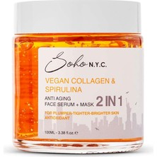 Dora Shopping N.y.c. Vegan Kolajen Anti Aging-Yaşlanma Karşıtı Durulanmayan Maske Etkili Serum 100 ml