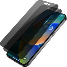 Glazef (2ADET) Iphone 14 Pro Cam Hayalet Ekran Koruyucu Uyumlu Tam Kapatan Gizleyen Kırılmaz Cam
