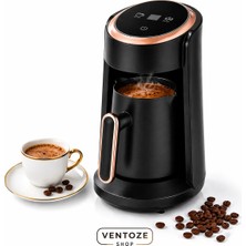 Ventoze Otomatik Türk Kahvesi Makinesi Köz Tadında Bol Köpüklü 4 Fincan Kapasiteli Rose Gold