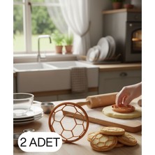 Ulu Pazarlama 2li Top Desenli Yuvarlak Kurabiye Kalıbı Hamur Kesici Şeker ve Oyun Hamuru Için 6.5 cm