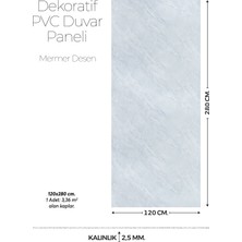 Brano 120 cm x 280 cm Duvar Paneli,salon,duvar,tv Ünitesi-Açık Yeşil Mermer Desen