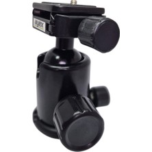 Ayex Kh-02 Tripod Kafa Ball Head, 360° Dönebilen, 10KG Taşıma Kapasiteli, Hızlı Bağlantı Plakalı, 1/4" Vida Uyumlu