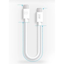 Dora Shopping Uygun Kısa cm 20W Type C Şarj Kablosu Çift Taraflı Type-C Type-C Pd Şarj Data Kablo, Iphone 15 16 Uy