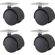Burak Teker Burak Casters 50MM Plastik Mobilya Tekerleği 0502MMS - 4 Adet