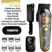 Pwrtc Powertec TR-5200 Profesyonel Saç Kesim Makinesi