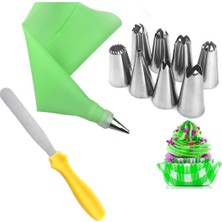 Dora Shopping 9 Pasta Süsleme Seti, Krema Sıkma Torbası, Dekorasyon Duyu Spatula