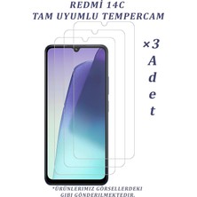Glazef 3 Adet Redmi 14C Uyumlu Temperli Cam Ekran Koruyucu Kırılmaz Cam (3 Adet)