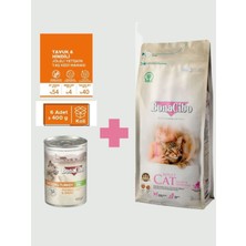 Bonacibo Light & Sterilised Kedi Maması Seti (2 kg Kuru + 6X400 gr Tavuk ve Hindi Konserve)