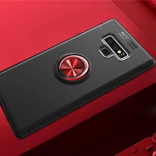 ZM Store Galaxy Note 9 Uyumlu Kılıf Yüzük Standlı Pürüzsüz ve Soft Yüzey Ravel Kapak