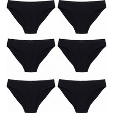 Hepsine Rakip 6'lı Tutku Kadın Pamuklu Fiyonklu Ince Bel Bikini Külot Seti
