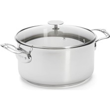 Dora Shopping 3427. Kızartma Tenceresi Kapaklı, Paslanmaz , Gümüş, 27,9 x 20,1 x 10,9 cm