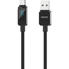 Dora Shopping Phılıps DLC5011A Usb-A - Type-C Şarj Kablosu, 60W, Şarj, 6A Yüksek Akım, 1 Metre, Naylon Örgülü, Dij