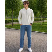 Hakim Yaka Yarım Fermuarlı Erkek Sweatshirt