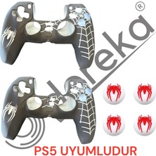 Doreka Ps 5 Dualsense 2 Adet Silikon Kılıf + 4'lü Analog Koruyucu Set