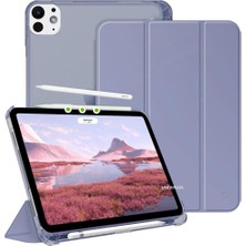 Dora Shopping iPad 11 3./4. M2 ile Uyumlu Kılıf Cover Kalem Bölmeli Pc 2020-2022 Lavendery Gray