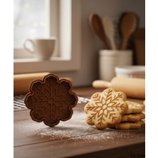 Ulu Pazarlama Kar Tanesi Kurabiye Kalıbı Çift Parça Hamur Kesici, Şeker Hamuru ve Oyun Hamuru Için