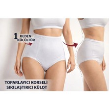 Qulat Dorya Toparlayıcı Korseli Yüksel Bel Sıkılaştırıcı Külot- 1 Beden Daha Ince Görünüm