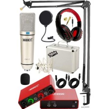 Dora Shopping Central-Rd Pack-3 Stüdyo Ekipmanları GLX-700RD Ses Kartı Cx1 Stüdyo Mikrofon