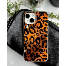 Dora Shopping Iphone 13-14 - 15 Uyumlu Leopar Renk Geçişli Parlak Tasarımlı Silikon Kılıf - Leopar