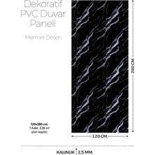 Brano 120 cm x 280 cm Duvar Paneli,salon,duvar,tv Ünitesi-Siyah Mermer Desen