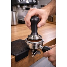 Biradlı Tamper 58 mm Renkli | Bordo Siyah Kırmızı Espresso Tamperi – Kafe & Bar