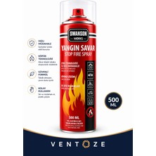 Ventoze Yangın Söndürücü Sprey 500 ml Pratik Yangın Savar Araç Ev Ofis Tipi Köpüklü Yangın Tüpü