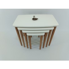 Mirzabeyoğlu Mdflam Ekru Ceviz Zigon Sehpa