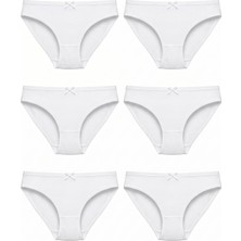 Hepsine Rakip 6'lı Tutku Kadın Pamuklu Fiyonklu Ince Bel Bikini Külot Seti