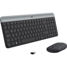 Dora Shopping MK470 Slim Combo Kablosuz Klavye Mouse Seti, 12 Fn Kısayolu ile Kompakt Klavye, Sağ Sol Elle Kullanı