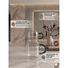 Miter Lüks Bardaklı Komodin Başucu Sürahisi 690 ml