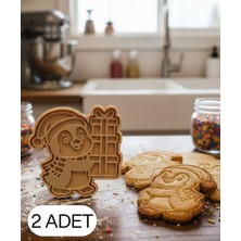 Ulu Pazarlama 2li Hediye Tutan Penguen Şekillendirici Kalıp Kurabiye Hamur Kesici Oyun ve Şeker Hamuru Seti