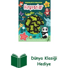 İndigo Kitap Karanlıkta Parlayan Kitaplar - Hayvanlar (Parlayan Çıkartmalar) + Dünya Klasiği