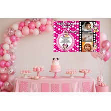 Gmt Ambalaj Mickey Mouse Pembe Temalı Doğum Günü Afişi 150X100 cm Branda Afiş