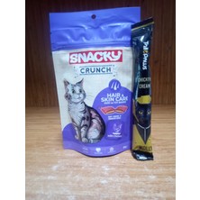 Snacky Crunch Hairball Control (Tüy Yumağı) Tavuk Etli Kedi Ödülü 60 Gr+10 Adet 15 Gram Tavuklu Kedi Ödül Krema