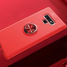 ZM Store Galaxy Note 9 Uyumlu Kılıf Yüzük Standlı Pürüzsüz ve Soft Yüzey Ravel Kapak