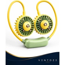 Ventoze Şarjlı Boyun Fanı 60 cm Esnek Gövdeli Giyilebilir Mini Vantilatör 2 Kademeli Hands-Free