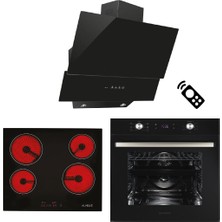 Alveus Europe Siyah 3'lü Ankastre Set MOD3000-VİTROSERAMİK-MFA627 A Sınıfı Enerji ile Yüksek Performans