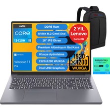 Lenovo Ideapad Slim 3 16IRH10 Intel Core I5 13420H 8gb 512GB SSD W11P 16” Wuxga 83K20077TR -Webzone Çanta / 1 Yıl Kaspersky Yazılım Koruma Wz1