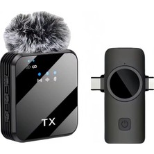 Dora Shopping Kablosuz Yaka Mikrofonu Tekli Mikrofon iPhone 15 16 17 ile Uyumlu Type-C/lightning Portlu Telefon Pc