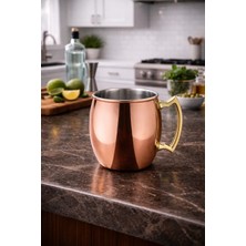 Biradlı Çelik Moscow Mule Bardak (Bakır) (500 Cc)