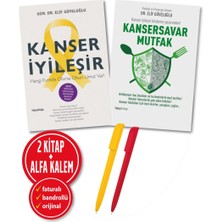Hayy Kitap Alfa Kalem+ Kanser Iyileşir + Kansersavar Mutfak (Elif Güveloğlu) 2 Kitap Başvuru Sağlık