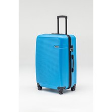 Wander Bag Wander 3000 Büyük Boy Valiz 4 Tekerlekli Abs Bavul 360° Döner Teker Açık Mavi