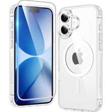 Glazef iPhone 17 Magsafe Şeffaf Kılıf Köşe Korumalı + 9h Temperli 2 Adet Ekran Koruyucu