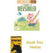 İndigo Kitap Suyla Rengarenk Boyama - Mevsimler + Siyah Inci