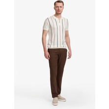 Pierre Cardin Erkek Koyu Kahverengi Slim Fit Kanvas Pantolon 50320822-VR084